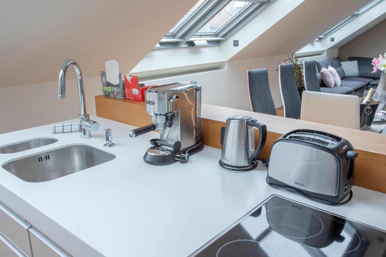 Luxury Central Duplex With Terrace Praha Bagian luar foto